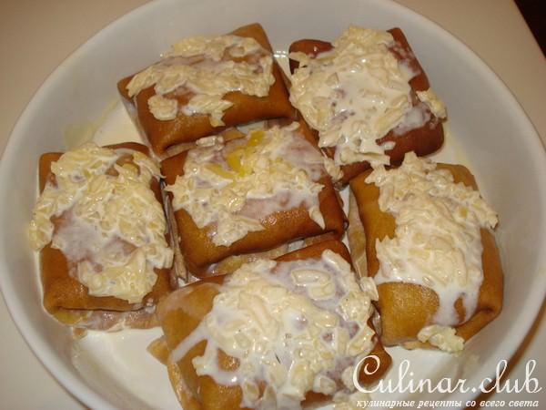 Блинчики с мясной начинкой