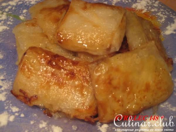 Рисовые блинчики с яблоком и бананом.