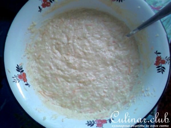Овощные оладьи с плавленым сыром