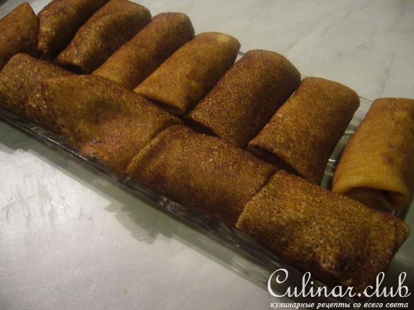 Блинчики с начинкой из тунца и яйца