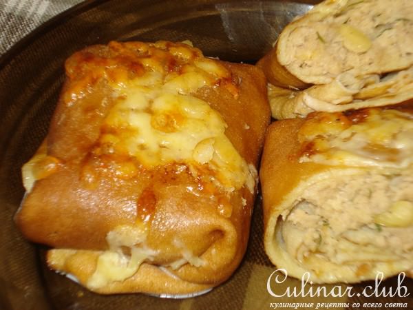 Блинчики с мясной начинкой