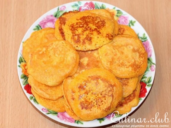 Блинные розы с морковью