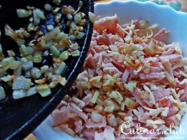 Блины с ветчиной и сыром