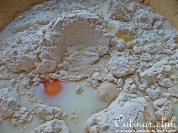 Сырные блины с мясным припёком
