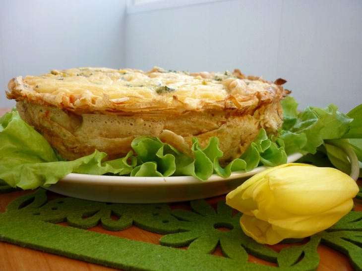 Блинный закусочный торт "Сыррррный светофорррр"