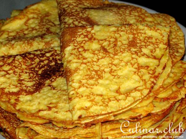 Crepes Suzette (Креп Сюзетт) или блины из кукурузной муки с апельсиновым соусом