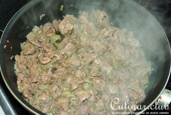 Гречневые блинчики с куриной печенью