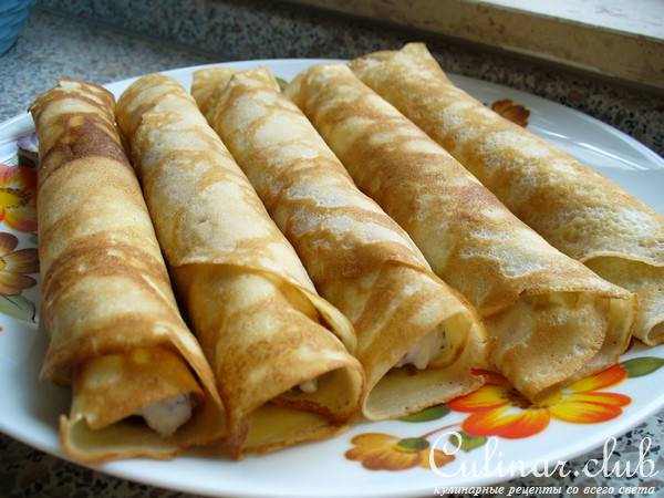 Блинчатые трубочки с вкусной начинкой