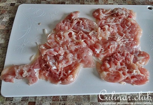 Гирос с курицей по-домашнему.