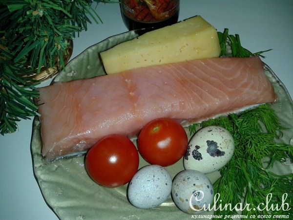 Сырное лукошко с семгой.