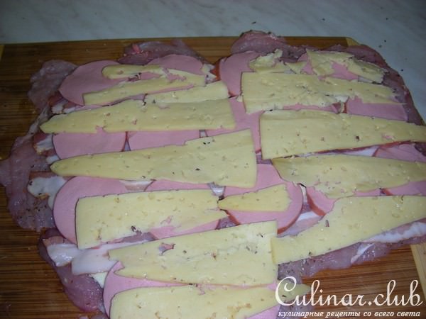 Пикантный куриный рулет