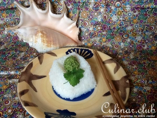 Рис с домашним зеленым карри