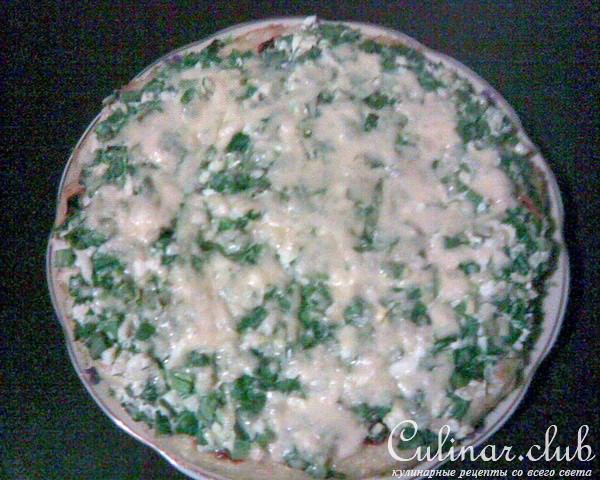 Открытый картофельный пирог - запеканка с зеленью