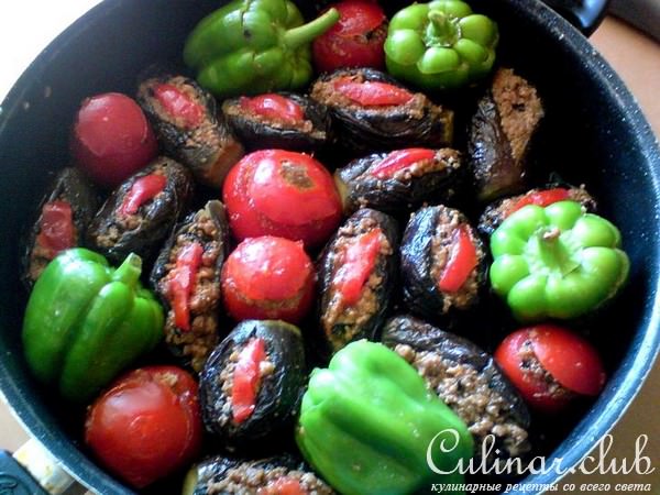 Овощи фаршированные мясом или долма
