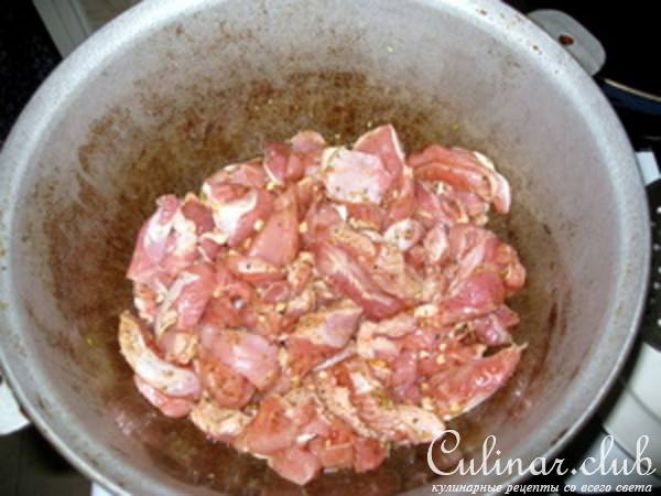 Мясо индейки с болгарским перцем