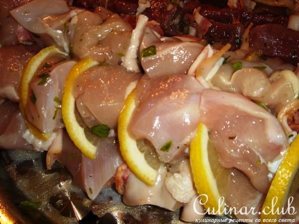 Шашлык из филе куриной грудки