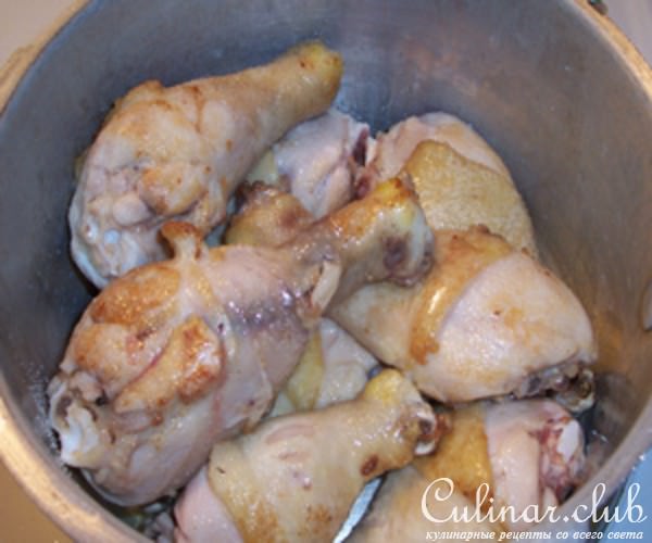 тушеная курочка с овощами