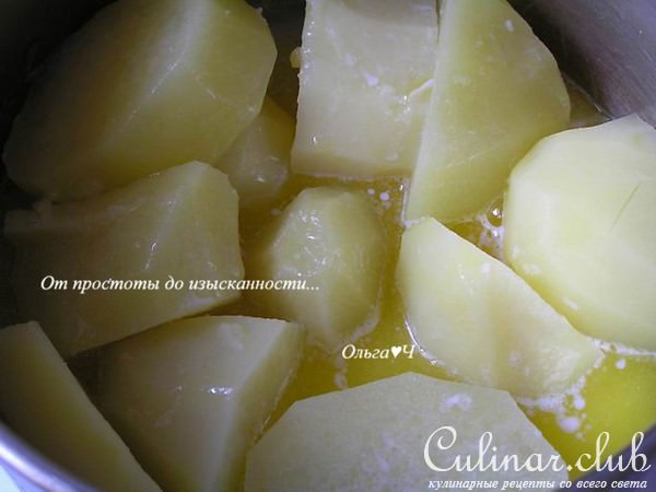 Картофельное пюре с зеленью и творожным сыром