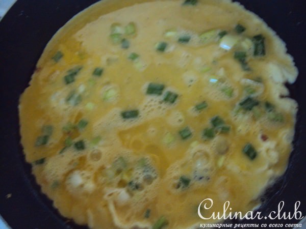 Омлет с грибами, сыром и перцем / Рецепт заботливого мужа:)