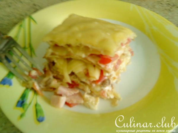 А-ля лазанья из мацы :)