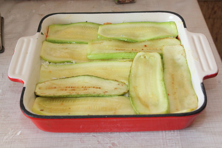 Лазанья из кабачков и шпината