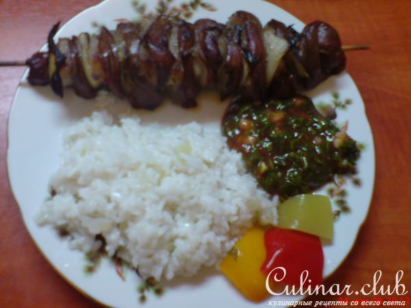 шашлычки из куриной печени