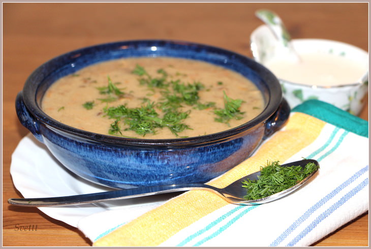 Необычная каша с грибами и овощами