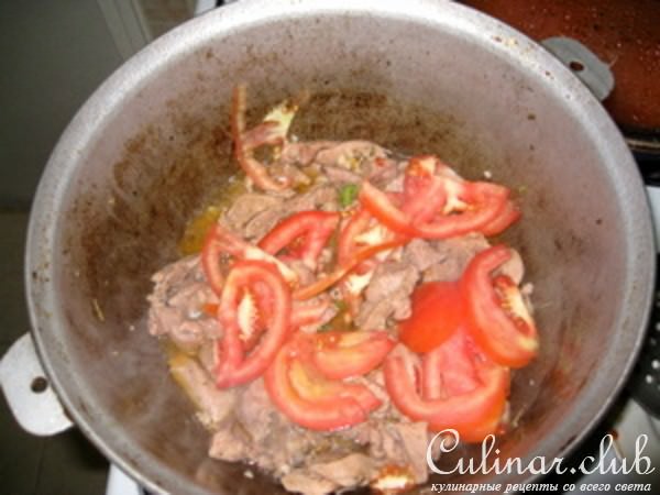 Мясо индейки с болгарским перцем