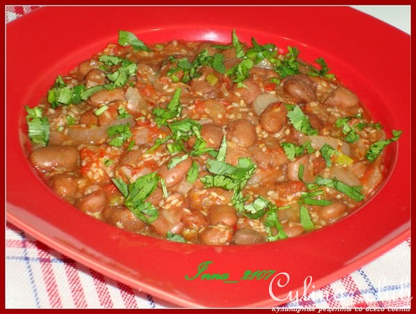 фасоль с кунжутом