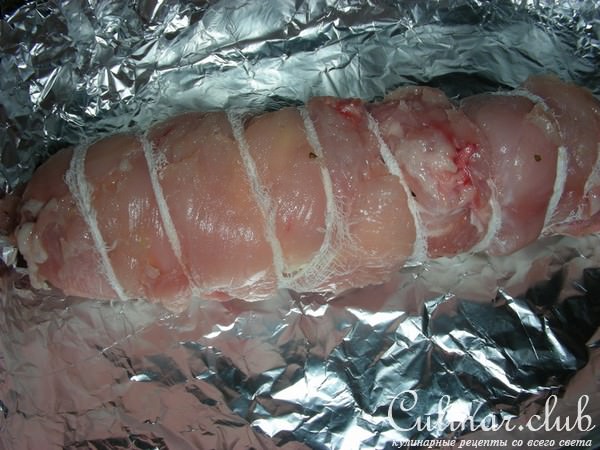 Пикантный куриный рулет