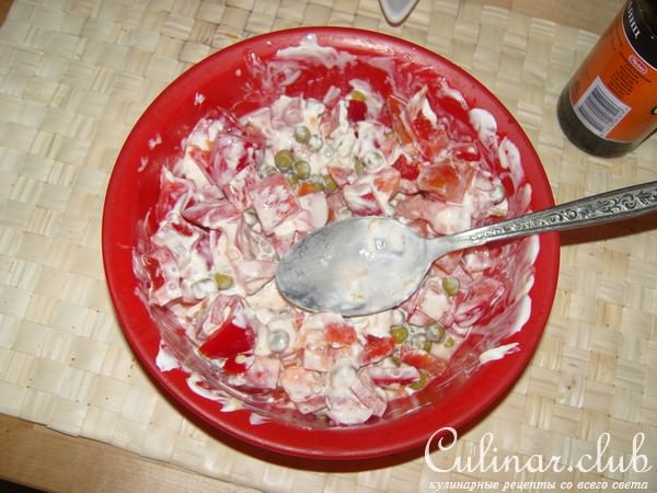 КУрочка с овощами и грибами
