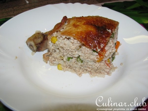 Курица фаршированная рисом и овощами "Наслаждение"