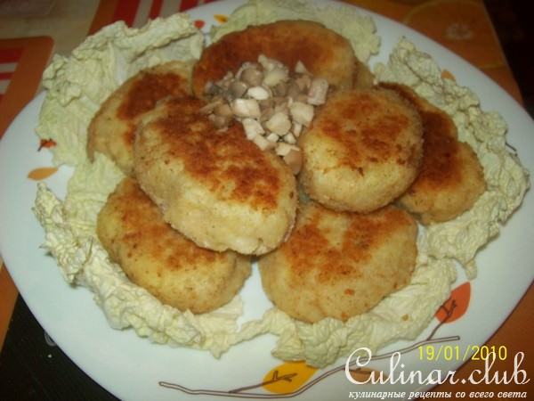 Зразы с курицей и грибами