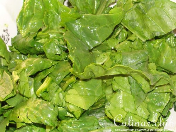 паста с соусом из шпината