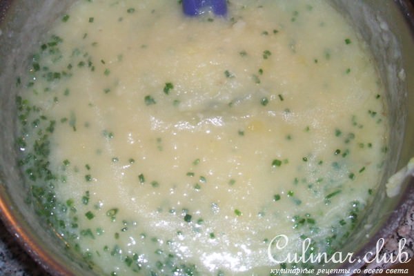 галушки с курочкой в картофельном соусе