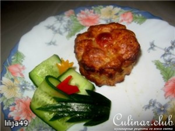 Маффины из куриного фарша с сюрпризом