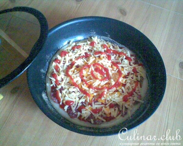 Крутой колбас+тертый сыр=картофельная пицца