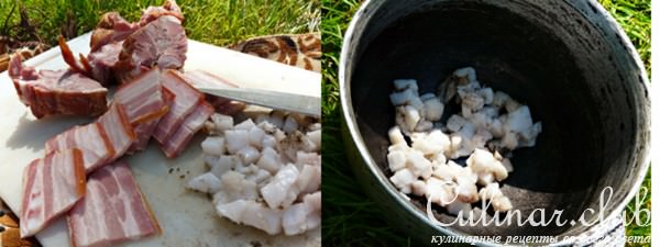 Картошка с копченой грудинкой "по-пастушьи"