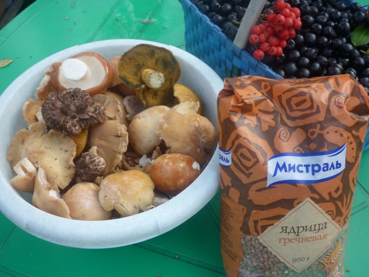 Каша Сименуха( гречневая каша с грибами и яйцом)