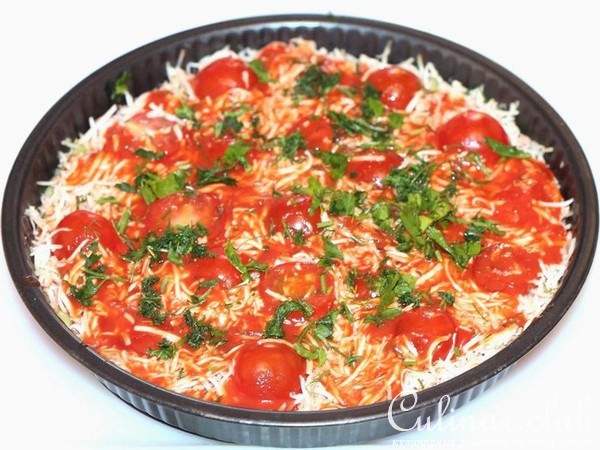 Кабачковый пирог с беконом