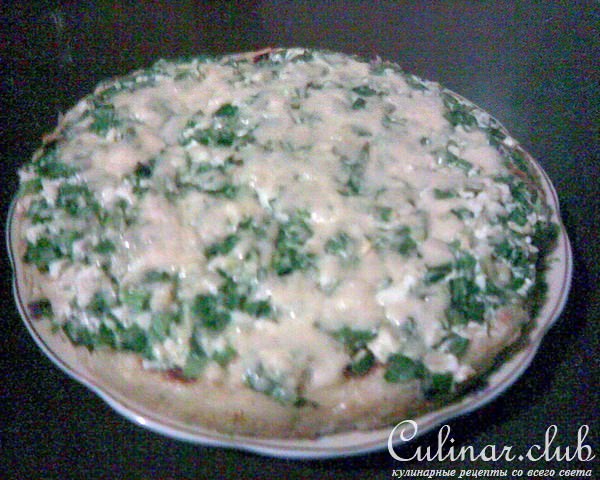Открытый картофельный пирог - запеканка с зеленью
