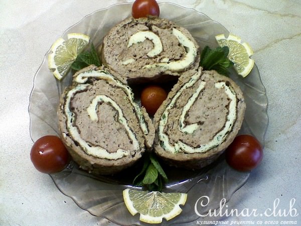 "ЗЕБРА" (мясной рулет с омлетом)