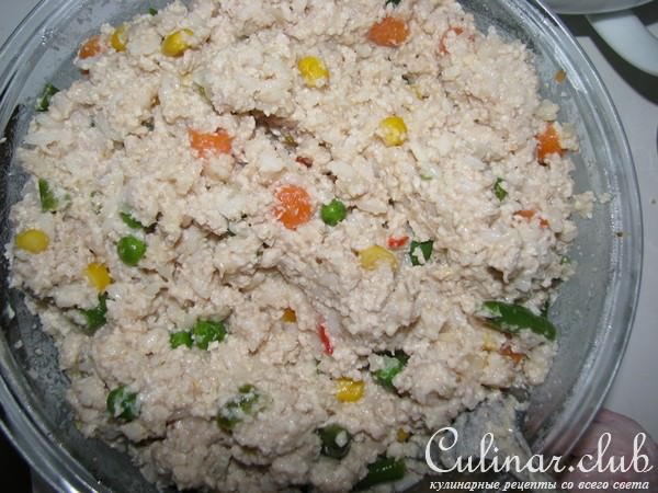 Курица фаршированная рисом и овощами "Наслаждение"