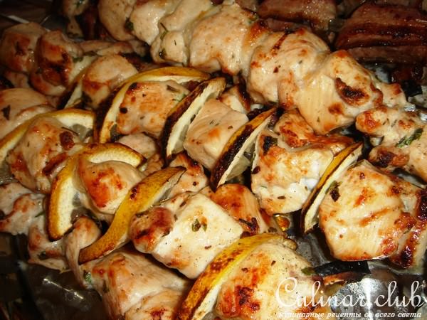 Шашлык из филе куриной грудки