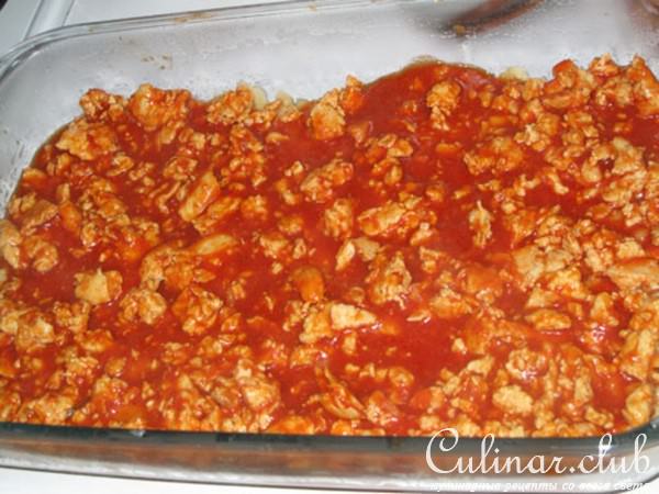 сытный мясной пирог с картошкой и сыром