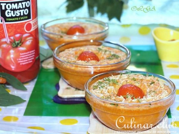 Cуфле из томатного сока и хлеба