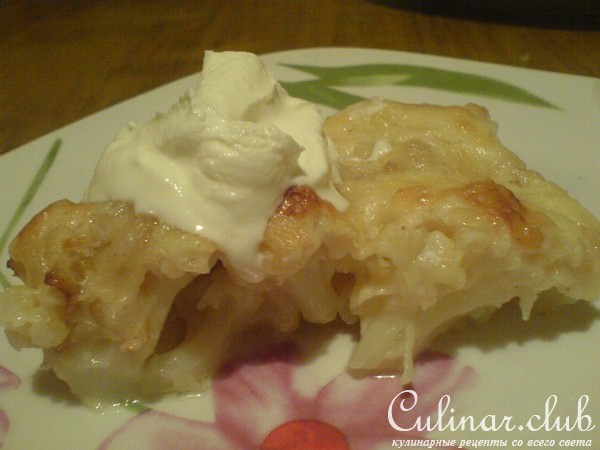Цветная капуста, запеченная с сыром