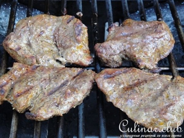 Окинавский картофельный салат и как-всегда мясо !!!