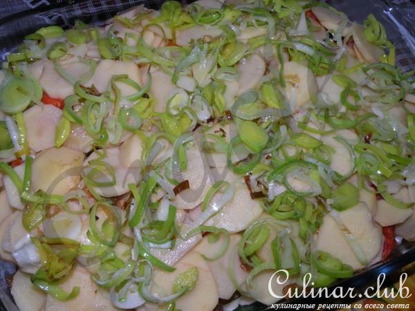 Овощной гратен с нежным сырным соусом