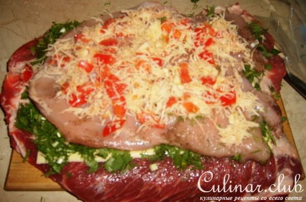Мясной рулет "Мраморный"